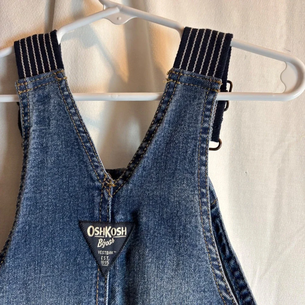 OshKosh Bgosh Nebraska Cornhuskers Herbie‎ Husker Denim Overalls 2T Blue Medium